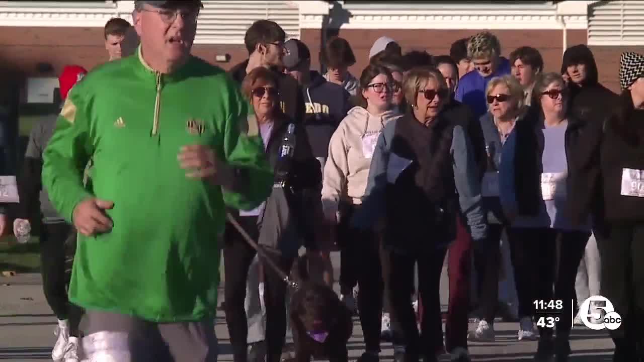 Runners and walkers taking part in the 2024 Amy Mihaljevic Memorial Run and Walk.